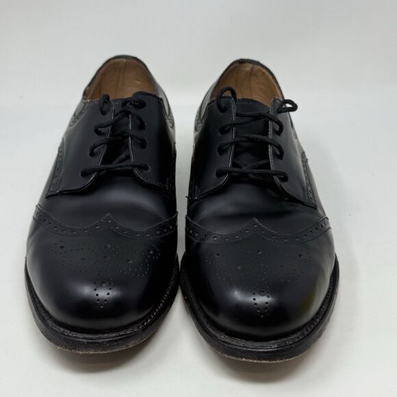 Hitchcock Windsor Dress Shoes Mens 7.5 5E Wide Black Leather Wingtip Derby main image 9